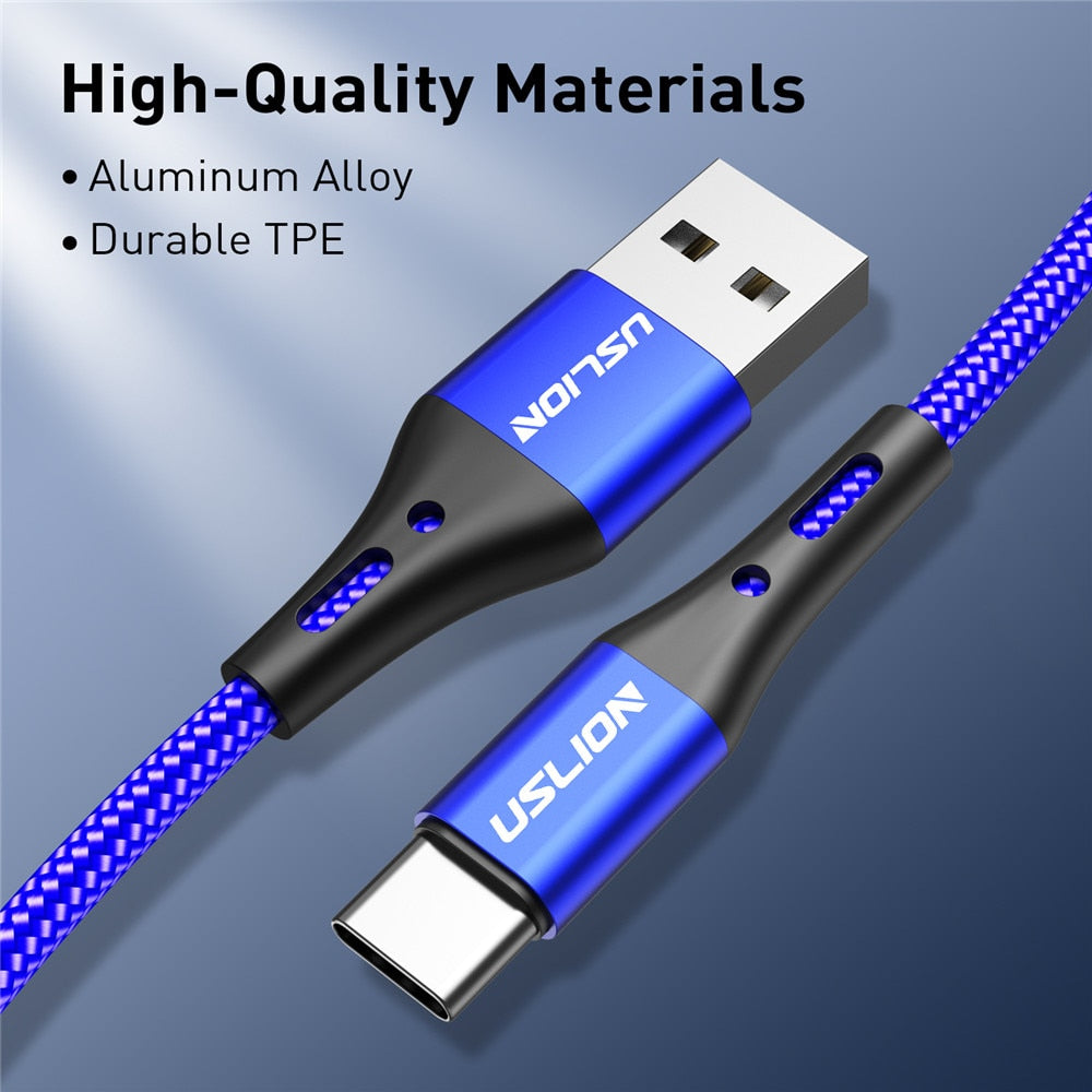 3A USB Type C Cable Wire For Samsung S10 S20 Xiaomi mi 11 Mobile Phone Fast Charging USB C Cable Type-C Charger Micro USB Cables